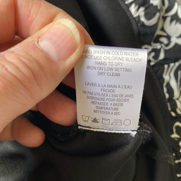 Jolie Black + White Floral Print Strapless Mini/Midi Pleated Dress Size 10 - Picture 8 of 15